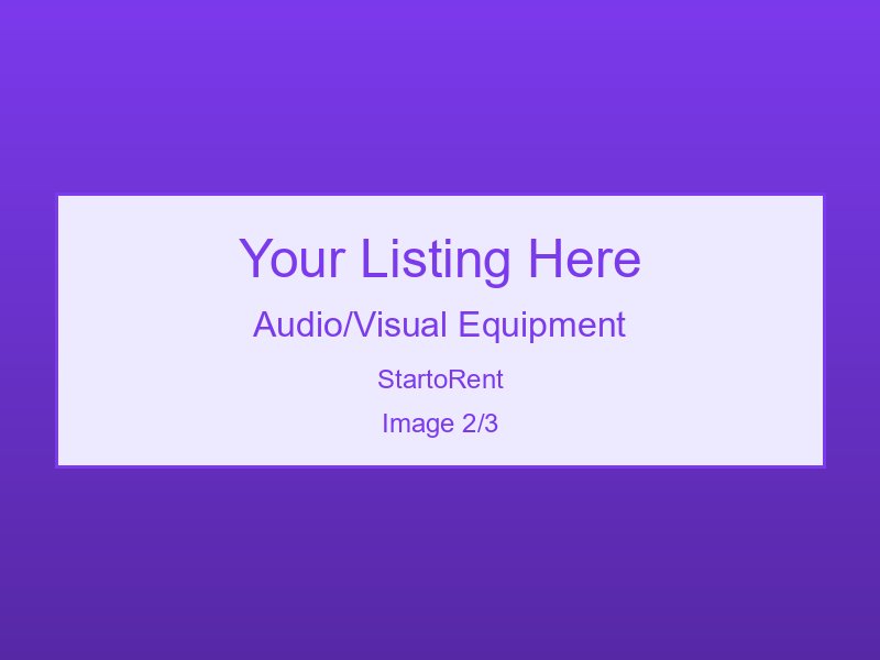 Premium Audio/Visual Equipment Rental