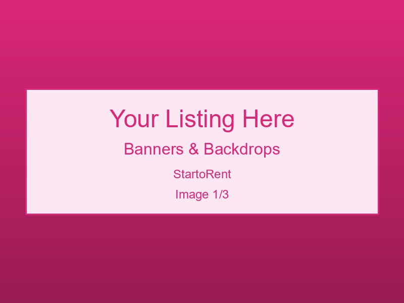 Affordable Banners & Backdrops Rental