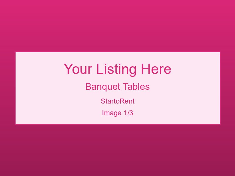 Affordable Banquet Tables Rental