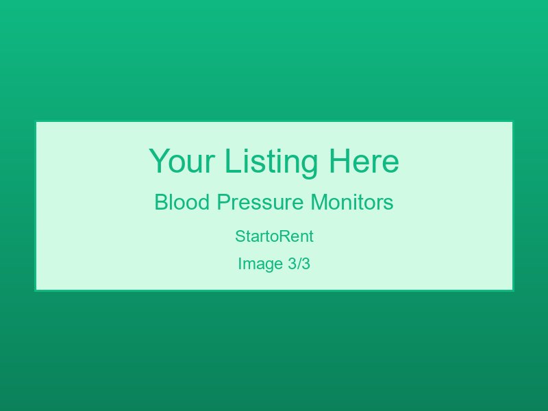 Professional Blood Pressure Monitors Rental