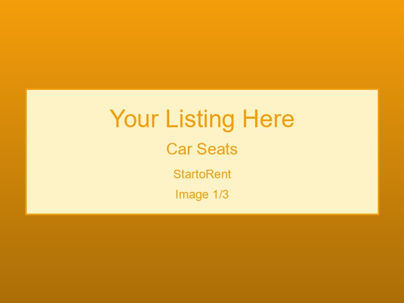 Premium Car Seats For Rent