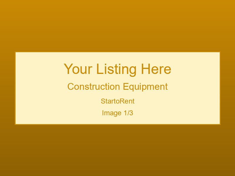 Premium Construction Equipment Rental