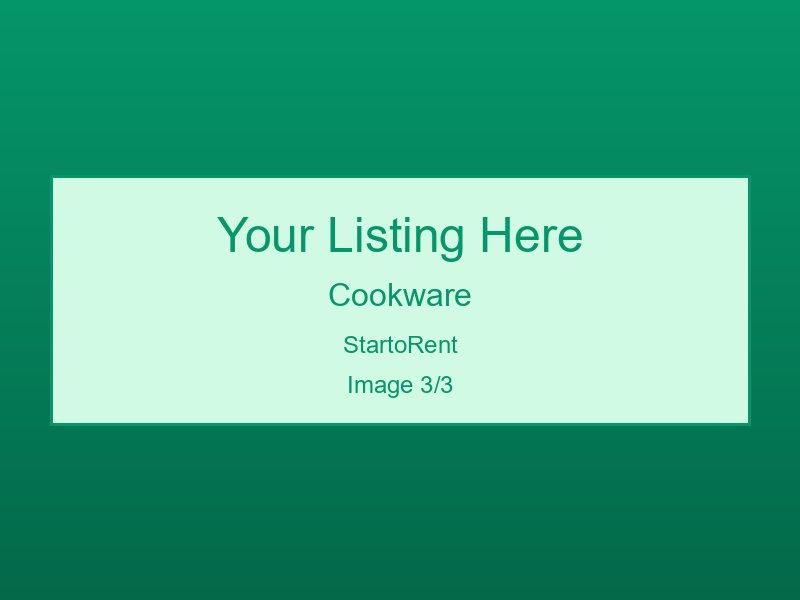 Professional Cookware Rental