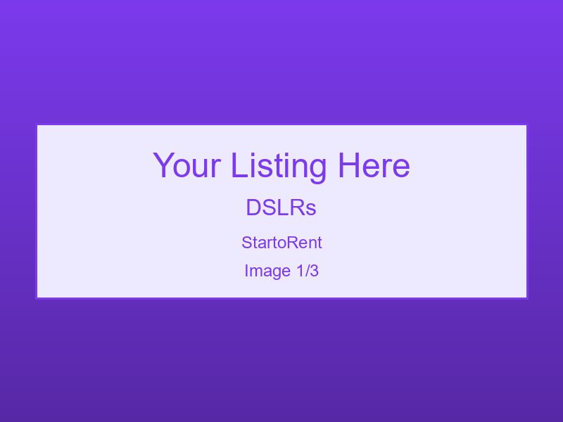 Affordable DSLRs For Rent