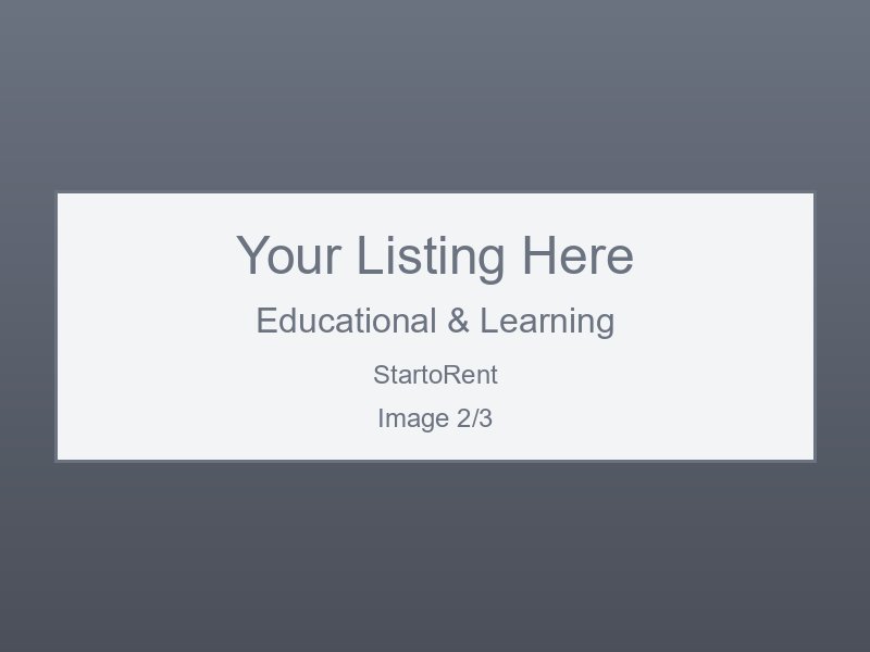 Premium Educational & Learning Rental