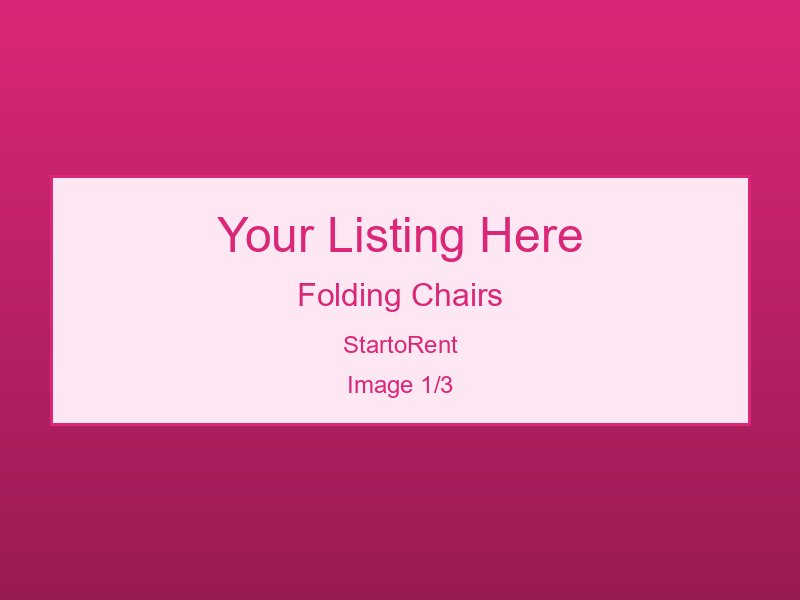 Premium Folding Chairs Rental