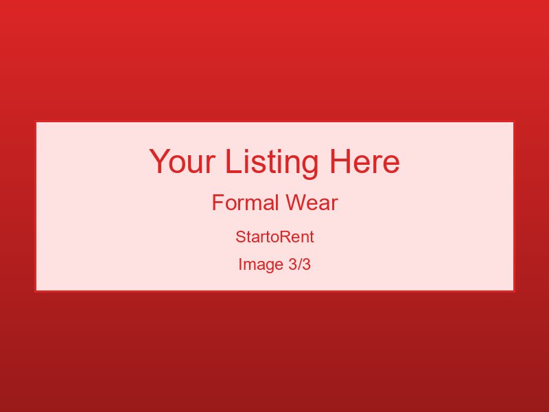 Professional Formal Wear For Rent