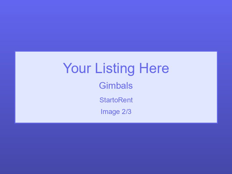Professional Gimbals For Rent