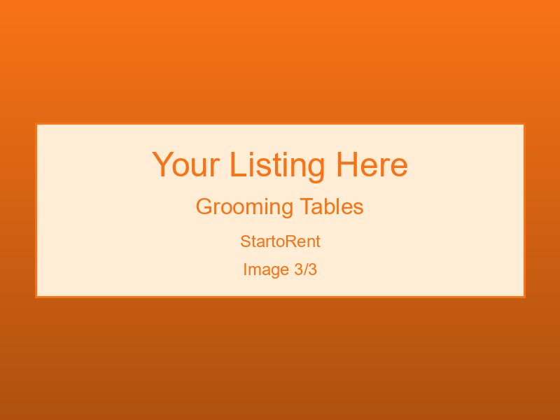 Premium Grooming Tables Hire