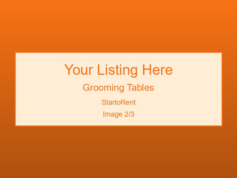 Quality Grooming Tables Hire