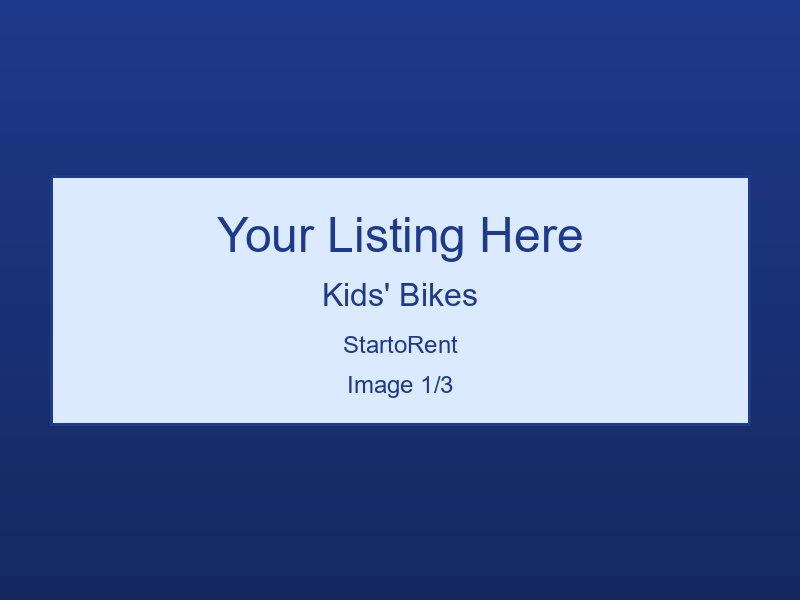 Quality Kids' Bikes Rental
