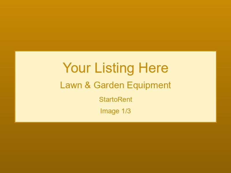 Professional Lawn & Garden Equipment For Rent