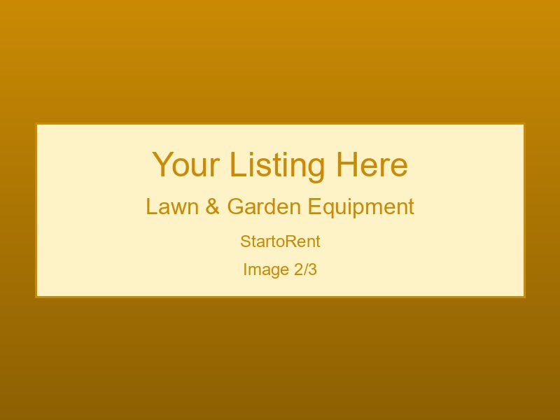 Quality Lawn & Garden Equipment For Rent