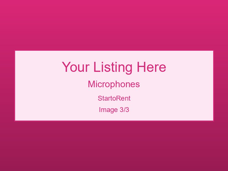 Quality Microphones Available