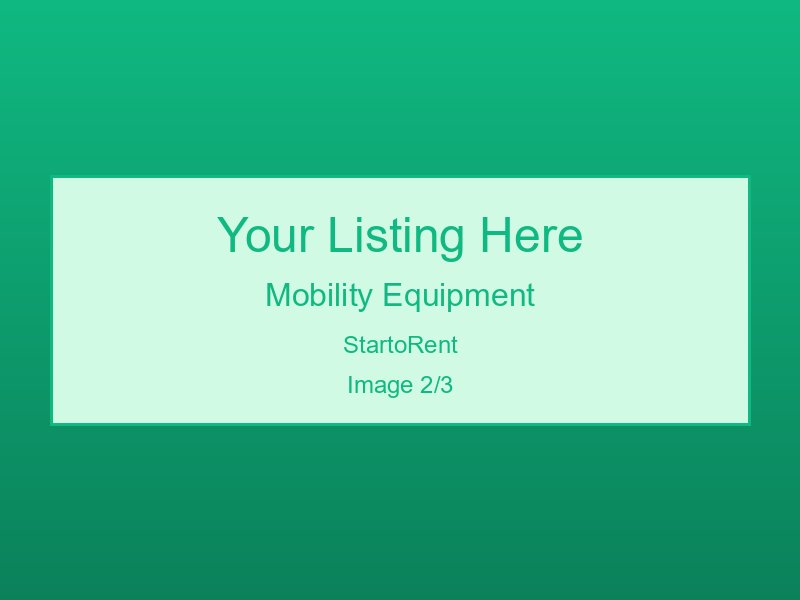 Quality Mobility Equipment For Rent