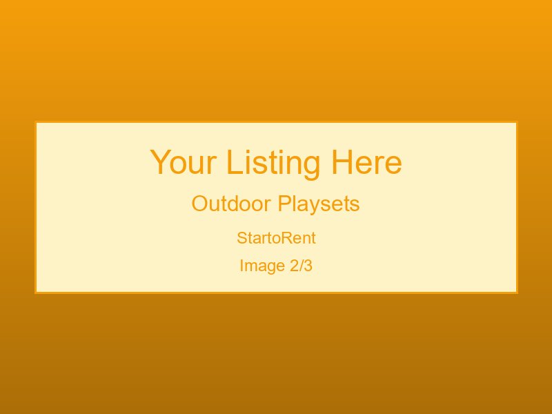 Affordable Outdoor Playsets Hire