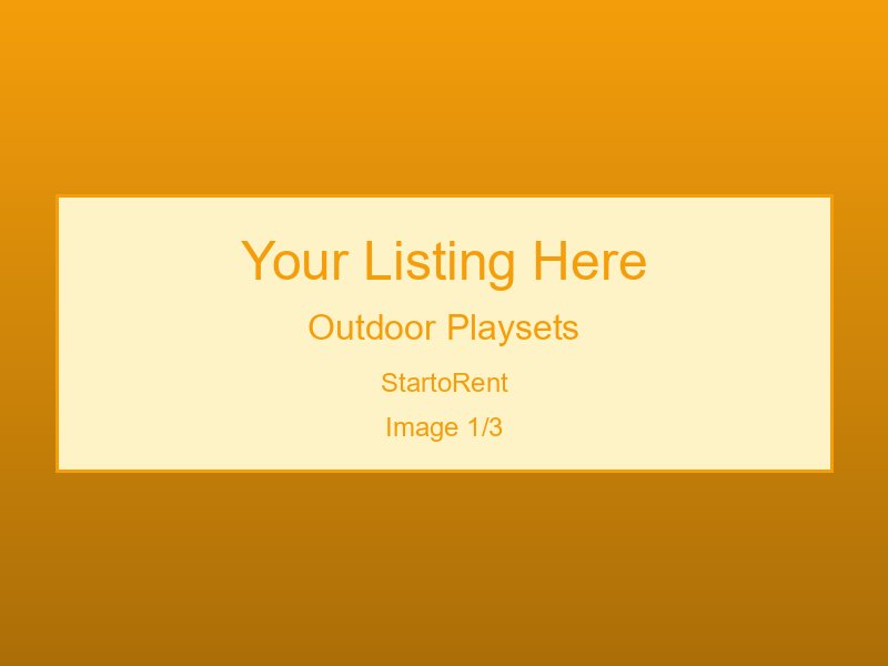 Professional Outdoor Playsets For Rent