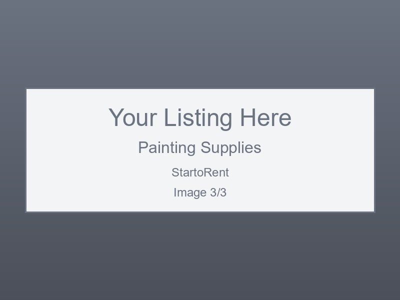 Premium Painting Supplies Rental