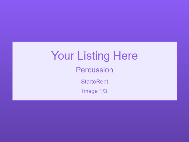 Premium Percussion Available