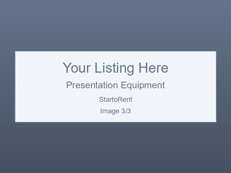 Premium Presentation Equipment Hire