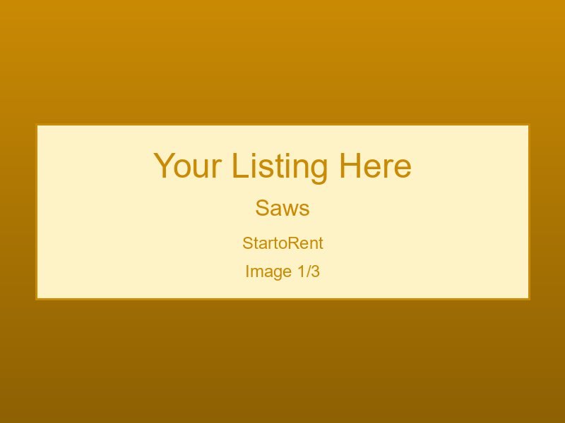 Professional Saws For Rent