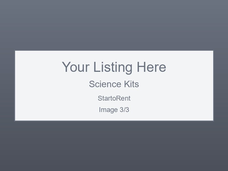 Professional Science Kits For Rent