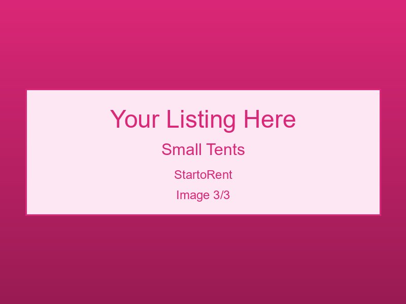 Premium Small Tents For Rent