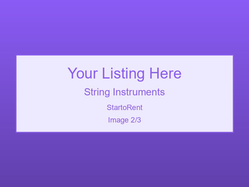 Professional String Instruments For Rent