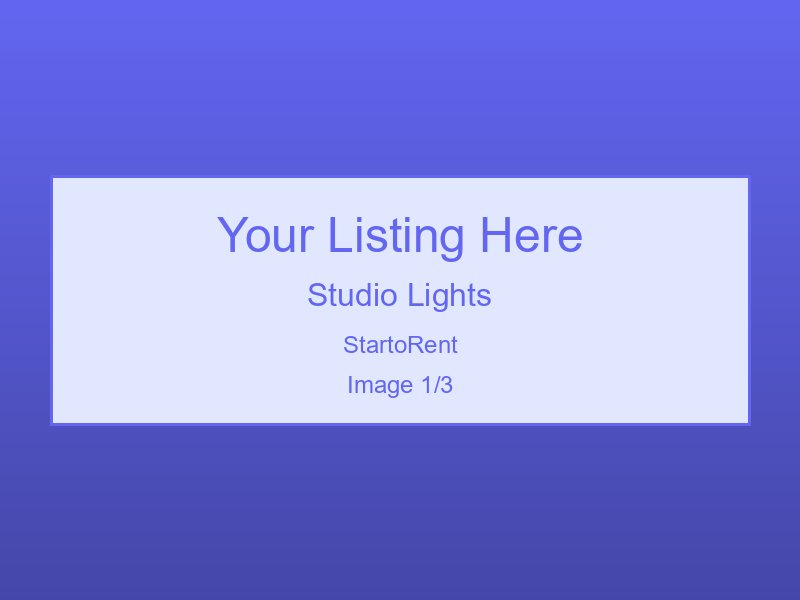 Quality Studio Lights Hire