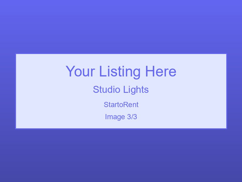 Quality Studio Lights Hire
