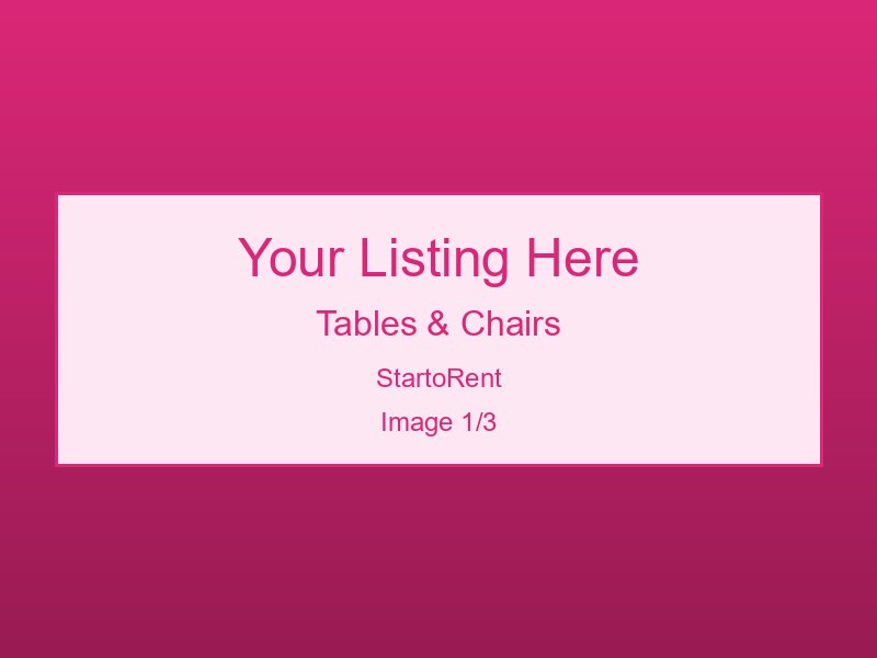Affordable Tables & Chairs Available