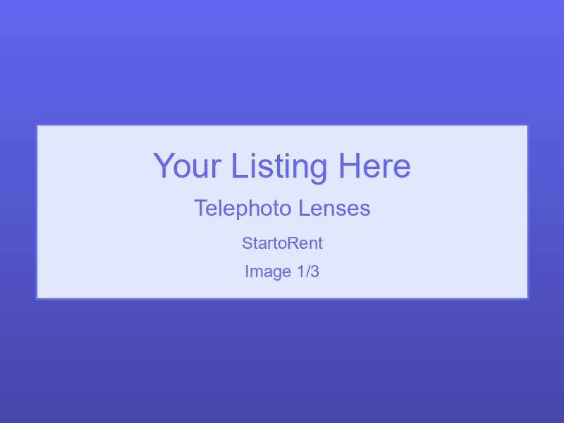 Professional Telephoto Lenses Rental