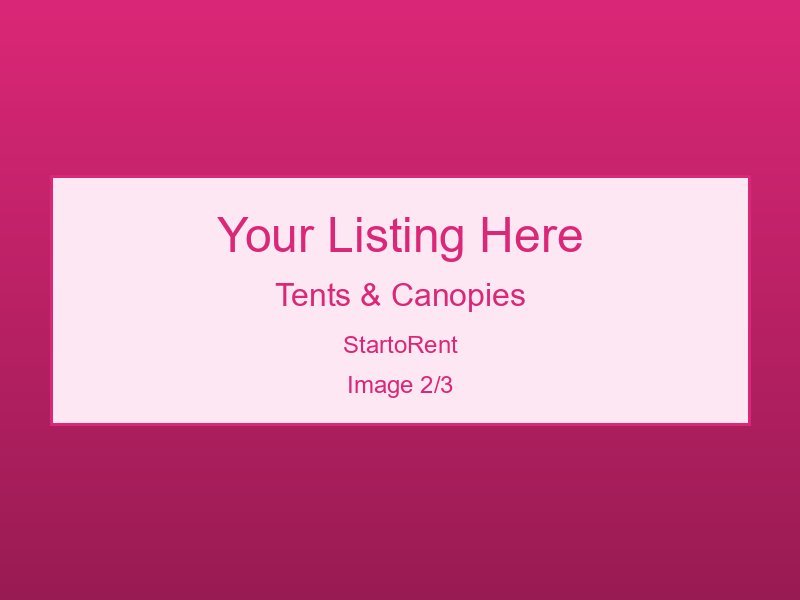 Professional Tents & Canopies For Rent