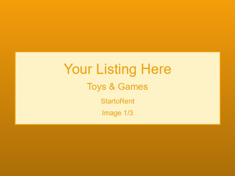 Premium Toys & Games Rental