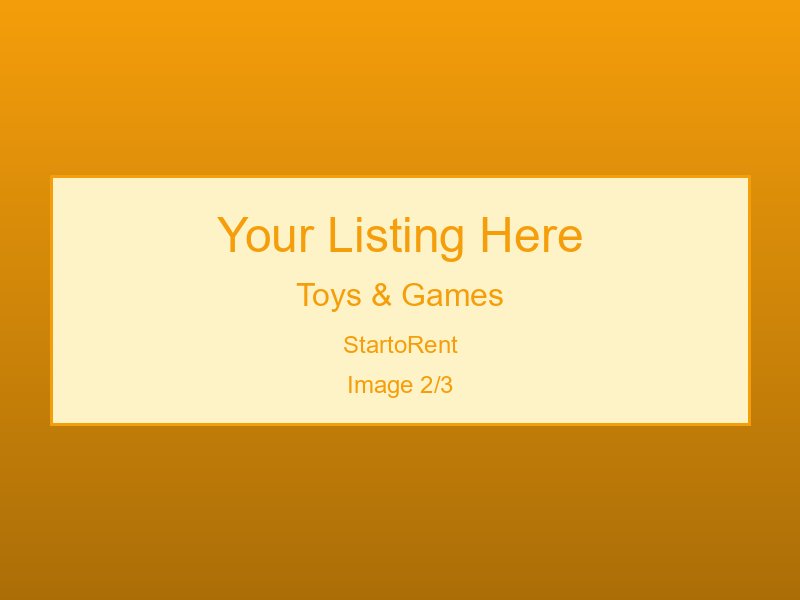 Premium Toys & Games Rental
