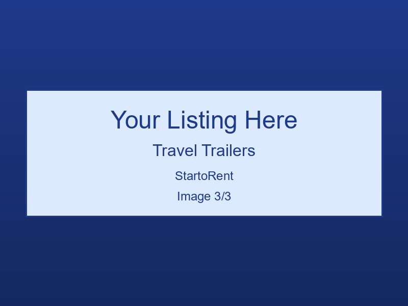 Professional Travel Trailers Rental