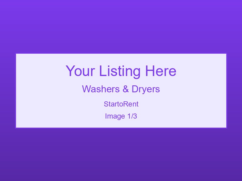 Professional Washers & Dryers For Rent