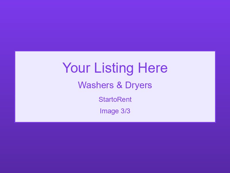 Professional Washers & Dryers Available