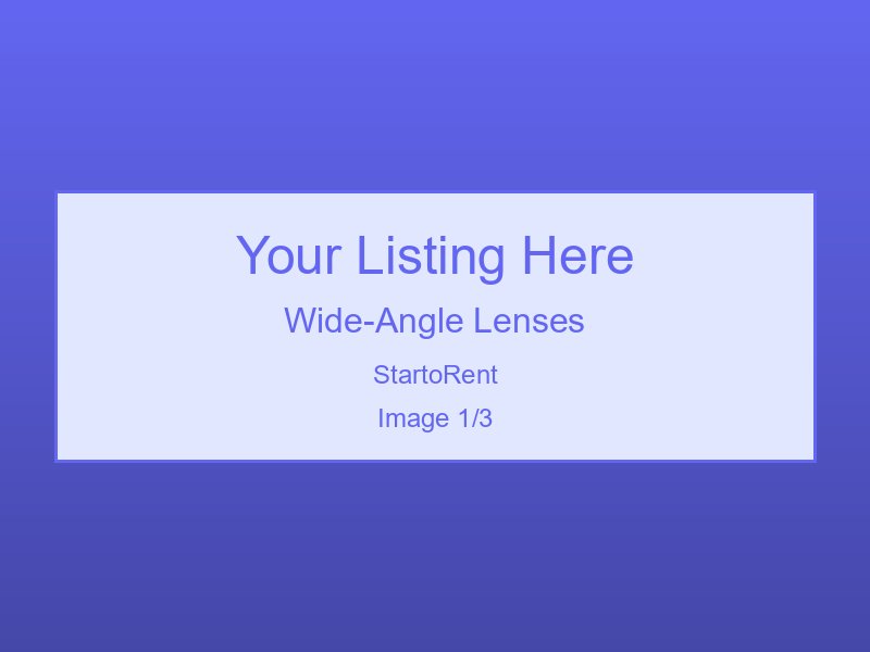 Professional Wide-Angle Lenses Available