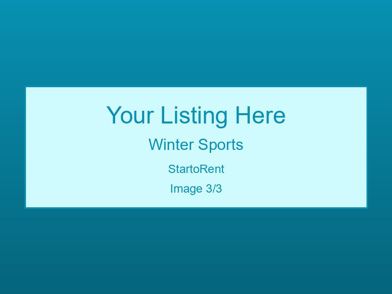 Premium Winter Sports For Rent
